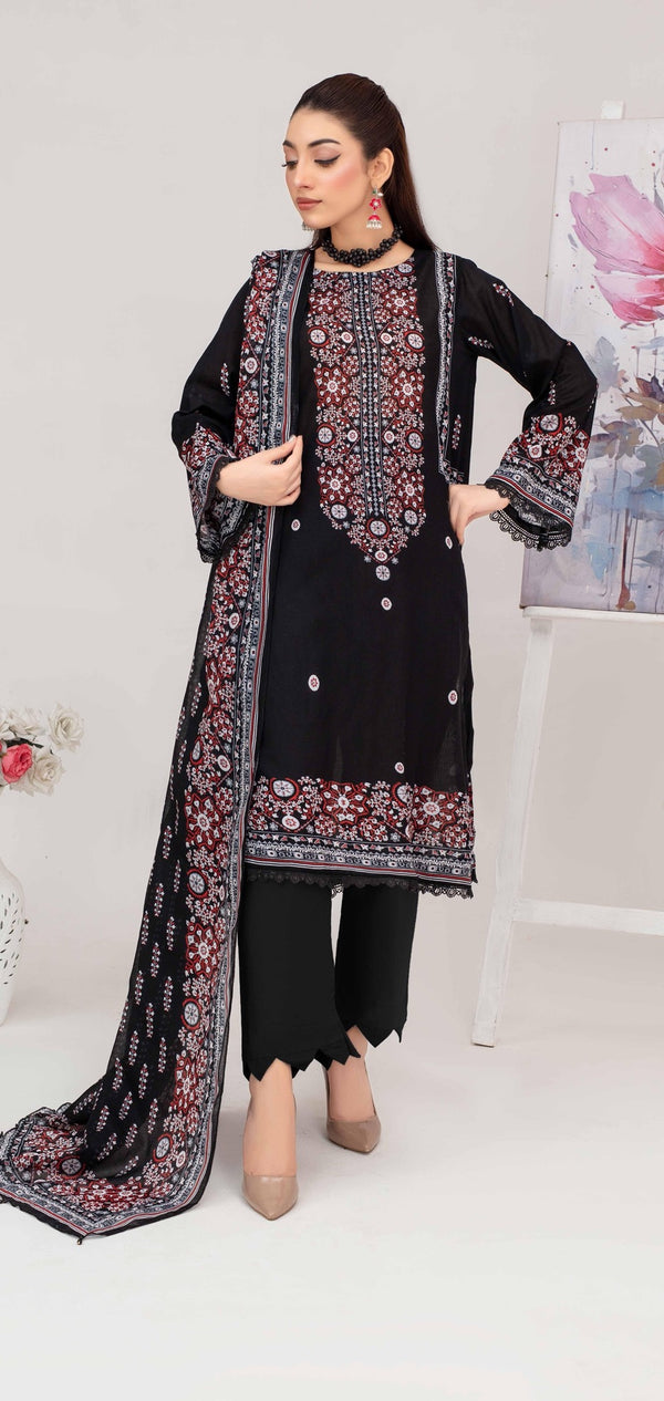 Unstiched Digital Printed Lawn 3pc Manar vol-C4-d-12