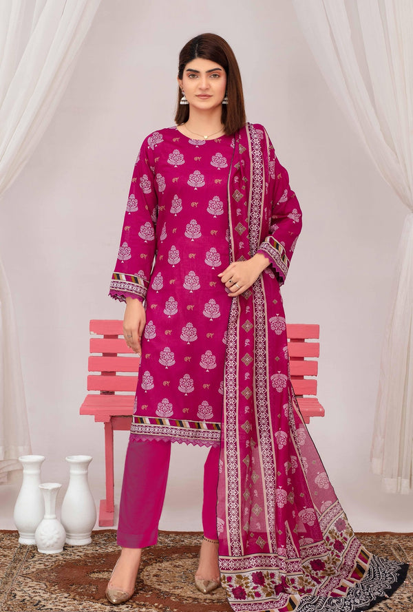 Unstiched Digital Printed Lawn 3pc Manar vol-C6-d-13