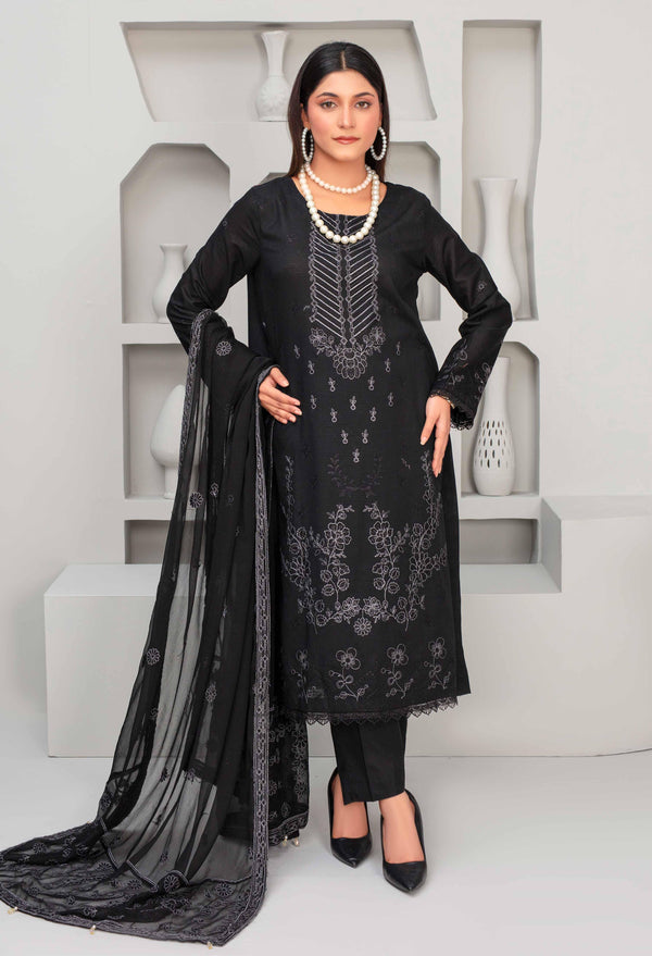| Dyed Embroidered Lawn Collection 3pc  T 02