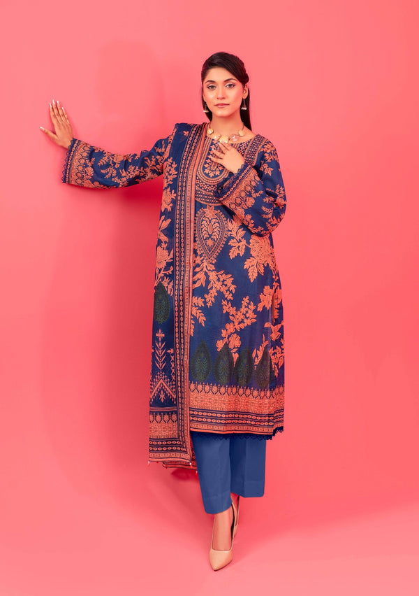 Unstiched Digital Printed Lawn 3pc Manar vol-C4-d-13