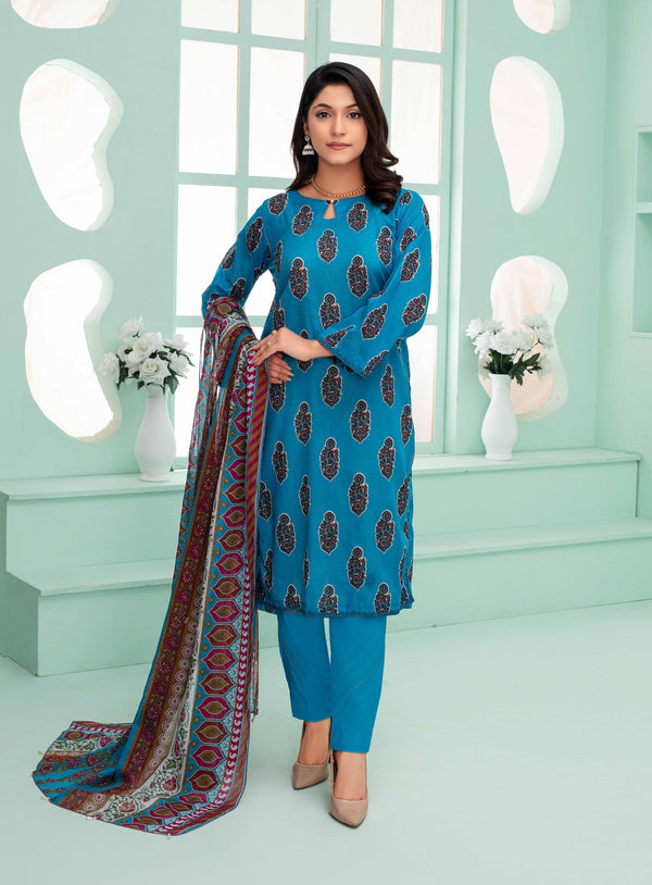 Unstiched Digital Printed Lawn 3pc Manar vol-C1-d-2