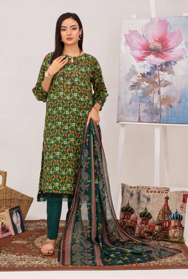 Unstiched Digital Printed Lawn 3pc Manar vol-C6-d-1