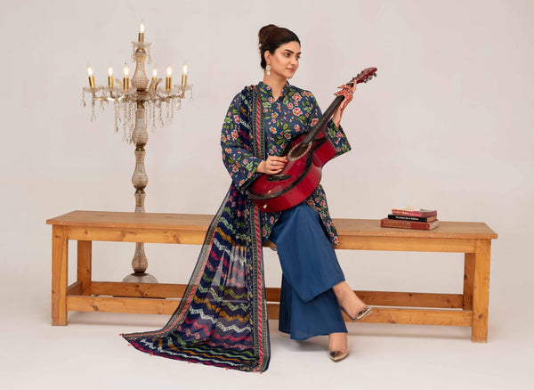 Unstiched Digital Printed Lawn 3pc Manar vol-C5-d-1