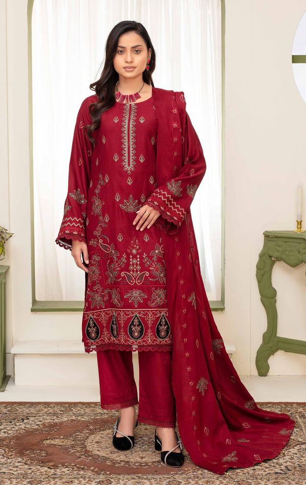 Binish Vol-A-02 – Elegant Doria Dyed Embroidered Suit –d1