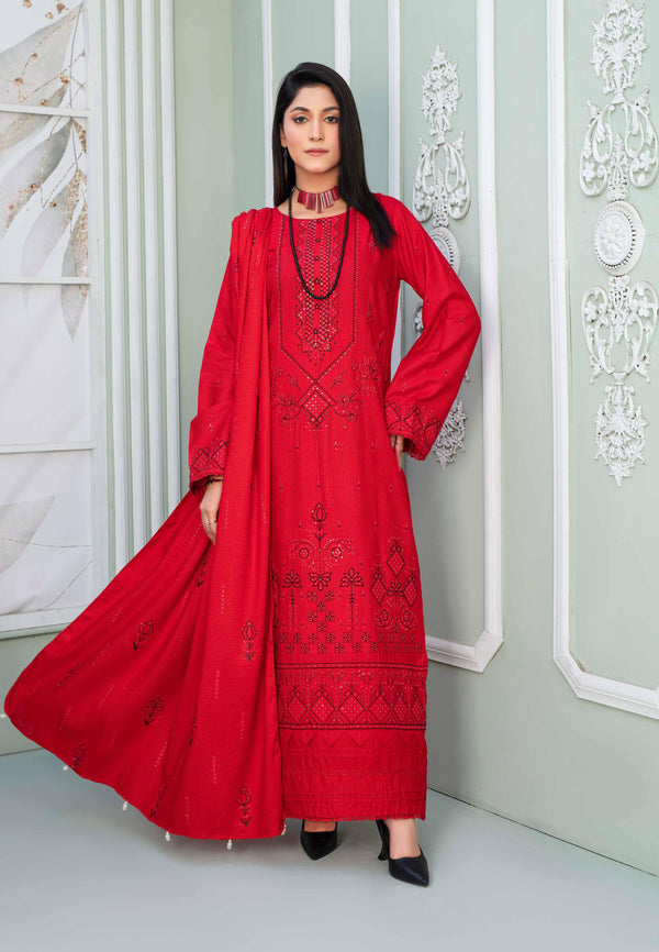 Binish Vol-A-05 – Elegant Doria Dyed Embroidered Suit –d3