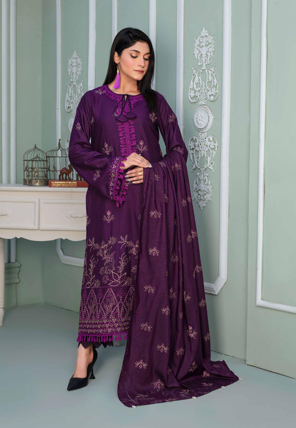 Binish Vol-A-05 – Elegant Doria Dyed Embroidered Suit –d4