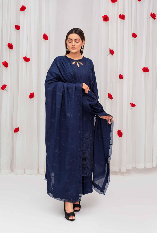 Sahar  | Dyed Embroidered Lawn Collection 3pc