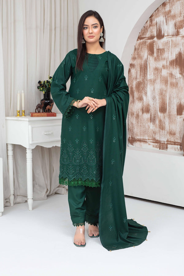 Binish Vol-A-04 – Elegant Doria Dyed Embroidered Suit –d1