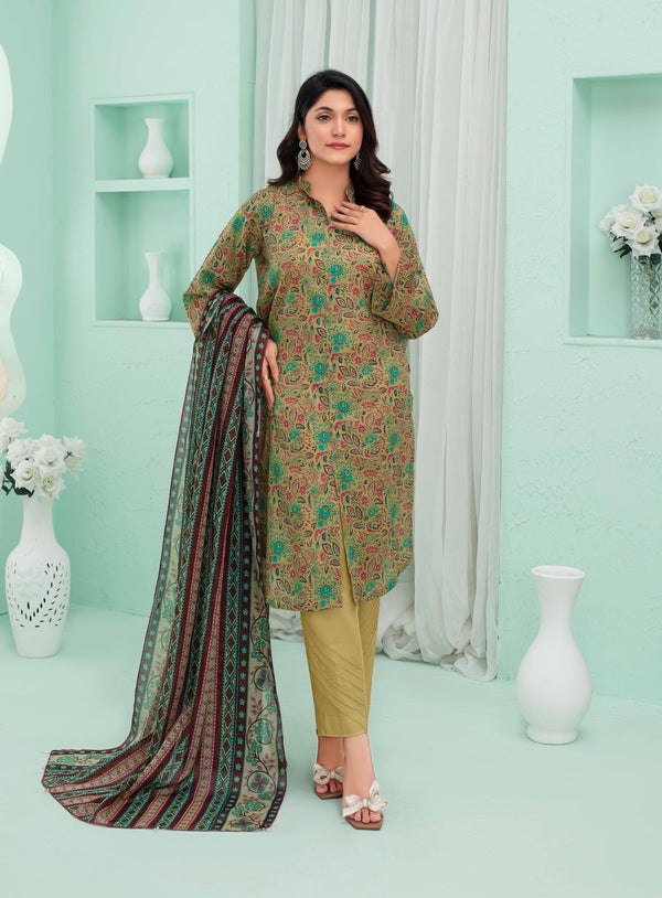 Unstiched Digital Printed Lawn 3pc Manar vol-C1-d-4