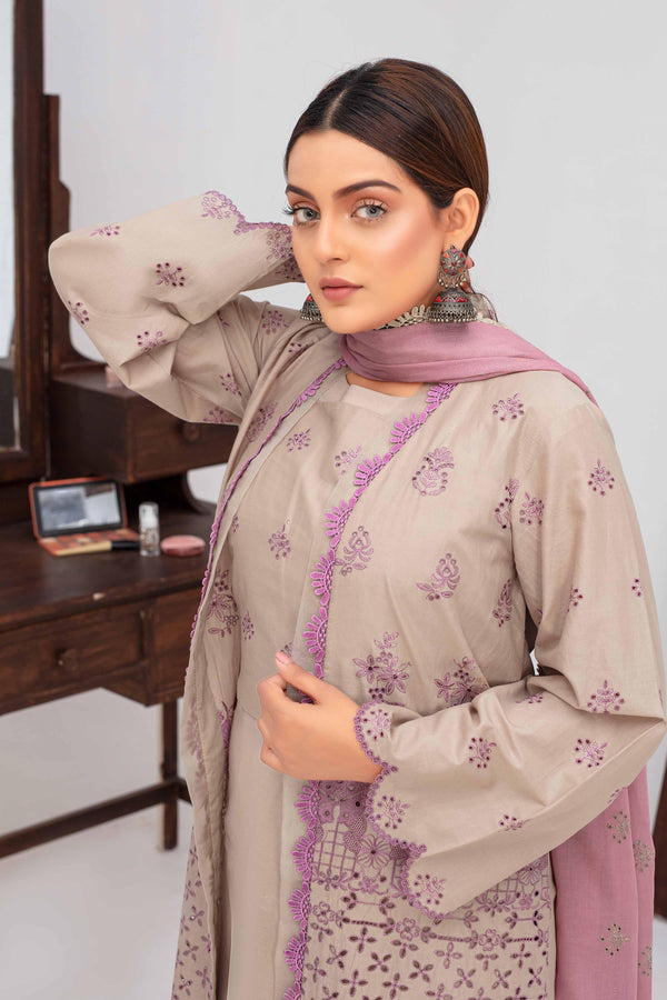 | Dyed Embroidered Lawn Collection 3pc