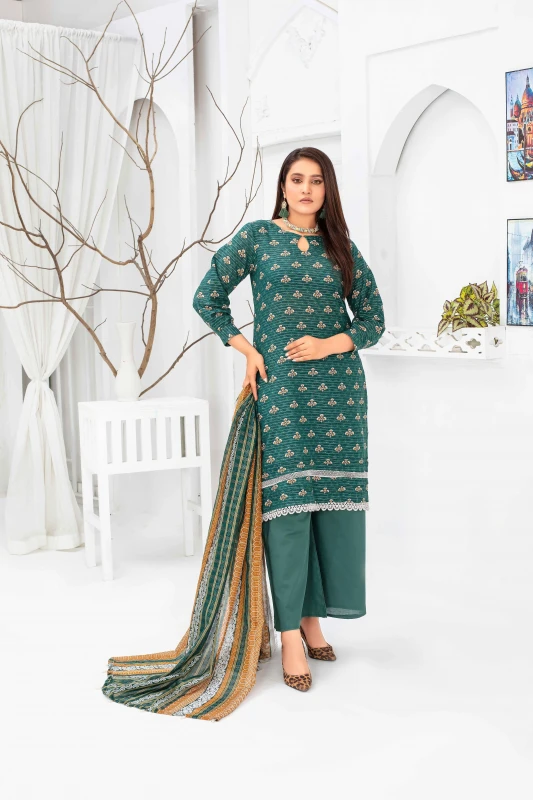 Unstitched Printed Lawn 3-Piece