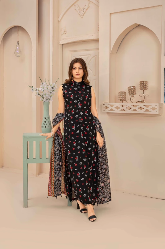 Unstitched Printed Lawn 3-Piece