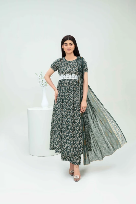 Unstitched Printed Lawn 3-Piece