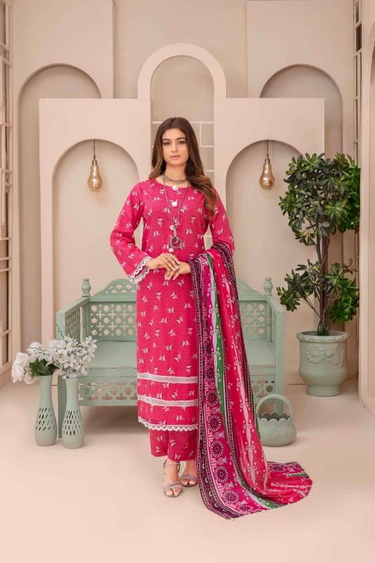 Unstitched Printed Lawn 3-Piece