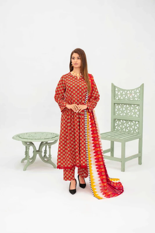 Unstitched Printed Lawn 3-Piece