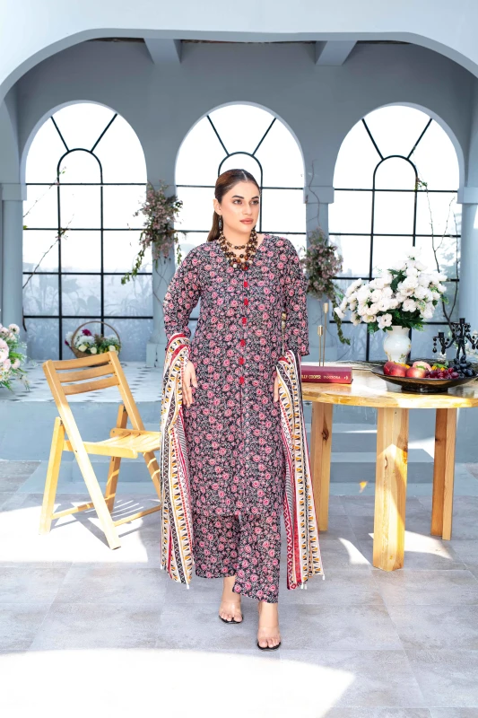 Unstitched Printed Lawn 3-Piece