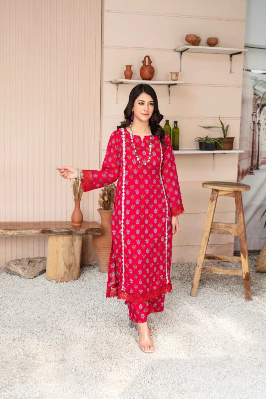 Unstitched Printed Lawn 3-Piece