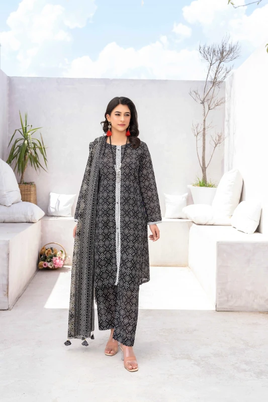 Unstitched Printed Lawn 3-Piece